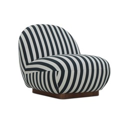 Erin Armchair Striped Fabric & Walnut £449