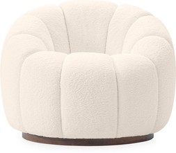 Ivy Armchair, Ivory White Boucle