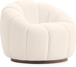 Ivy Armchair, Ivory White Boucle