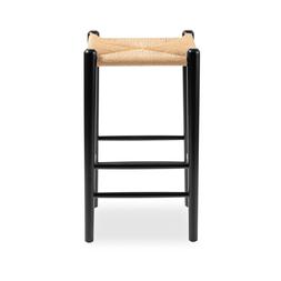 Ida Kitchen Stool, Natural Weave & Black