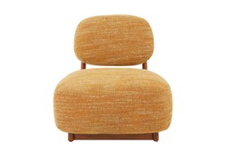Didsbury Accent Chair Speckled Honey Sustainable Boucle & Walnut