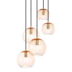 Lucille Globe Cluster Pendant Light, Pink