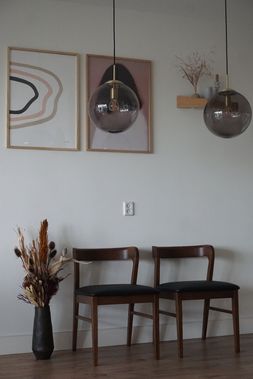 Chiswick Wooden Dining Chair, Black & Walnut