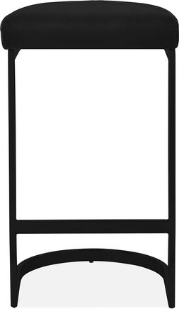 Matteo Bar Stool, Black Velvet & Black