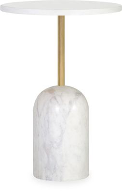Kingston Side Table, White Marble