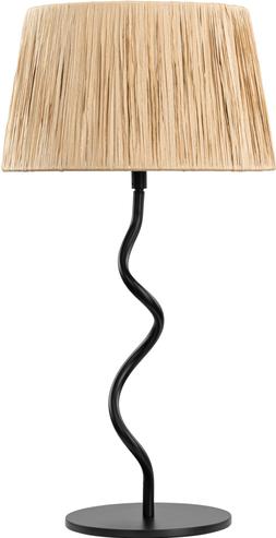 Stanmore Table Lamp, Raffia & Black
