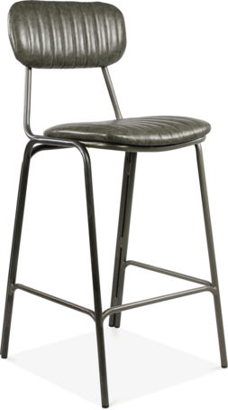 Boston Metal Kitchen Stool, Vintage Grey