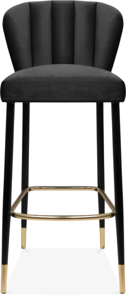 Tribeca Bar Stool, Black Velvet