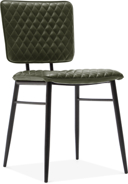 Elgin Quilted Metal Dining Chair, Green