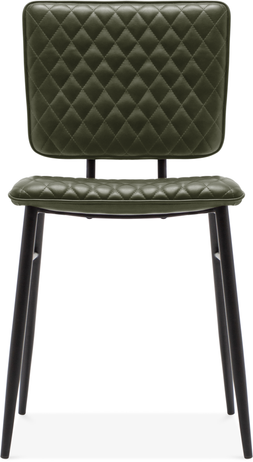 Elgin Quilted Metal Dining Chair, Green