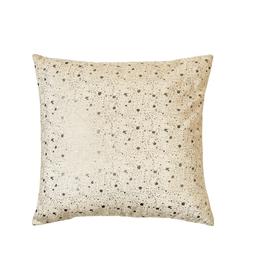 Cream Velvet Cushion With Iridescent Dots