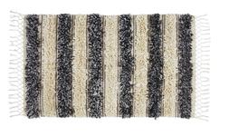 White & Grey Textured Rug