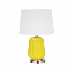 yellow pineapple base and white shade light