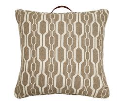 Cream & Brown textured Floor Cushion