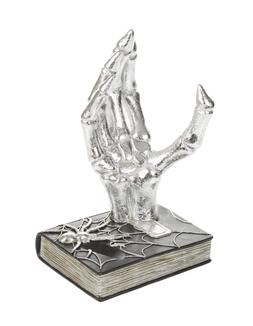 Bones on book bottle holder