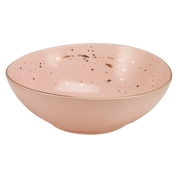pink gold rim gold specs bowl