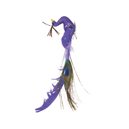 peacock small purple clip