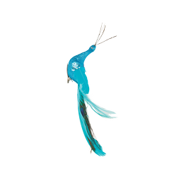 peacock small turquoise clip