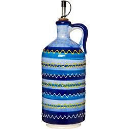 Blue Striped Oil Pourer Bottle 1L