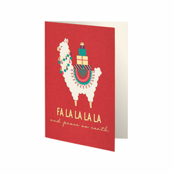 jolly holly llama card