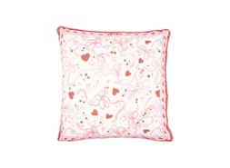 Homesense pink hearts & bows cushion £ (RRP £)