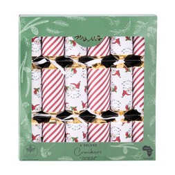 Crackers 6 Stripe & Santa Crackers Bs