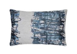 Blue and Grey Rectangle Cushion