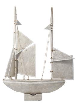White Ship Ornament