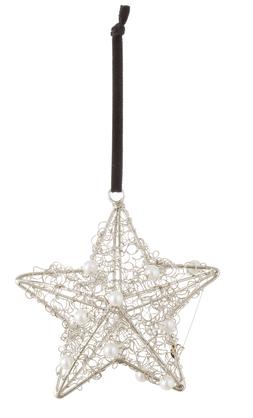 Pearl Stars Tree Decoration