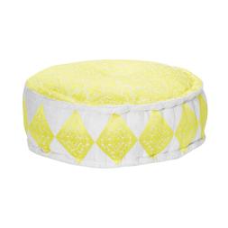Yellow Print Floor Cushion