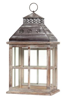 Exotic wooden lantern