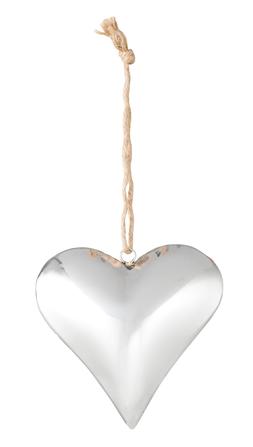 Silver Heart Tree Decoration