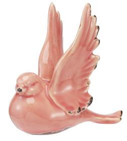 Pink ceramic bird