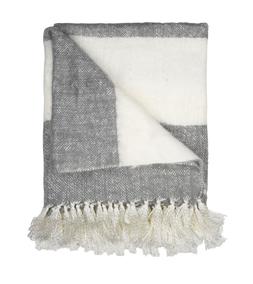 Grey and White Throw