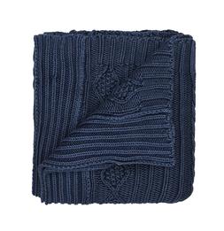 Blue Knitted Throw
