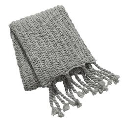 Grey Knitted Throw