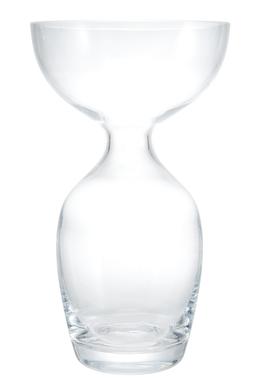 Tall Glass Vase with Goblet Top