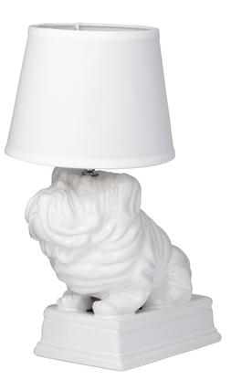 White Bulldog Lamp