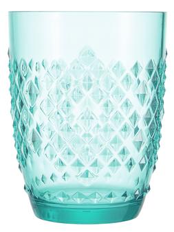 Plastic Glass with Diamond Design