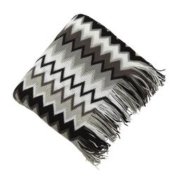 Monochrome Zig Zag Throw