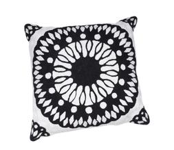 Black Sun Wool Woven Cushion
