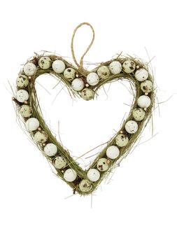 Heart Shaped Wreath with Miniature Eggs