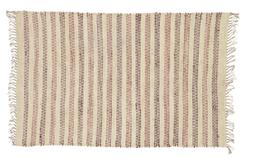 Cream Mesh Woven Rug