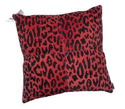 Red Leopard Print Cushion
