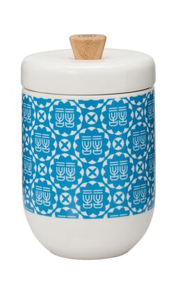 Blue Tribal Pattern Jar