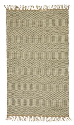 Woven Rug with Fringe Edging
