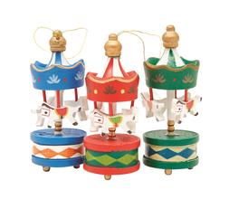Wooden Merry-Go-Round Baubles