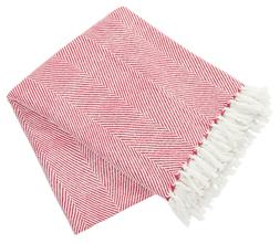Red patterned throw