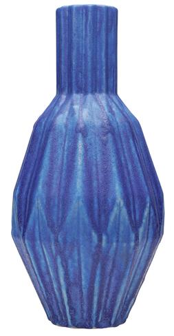 Blue Geometric Vase