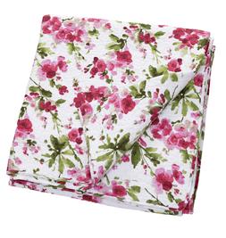 Pink floral throw